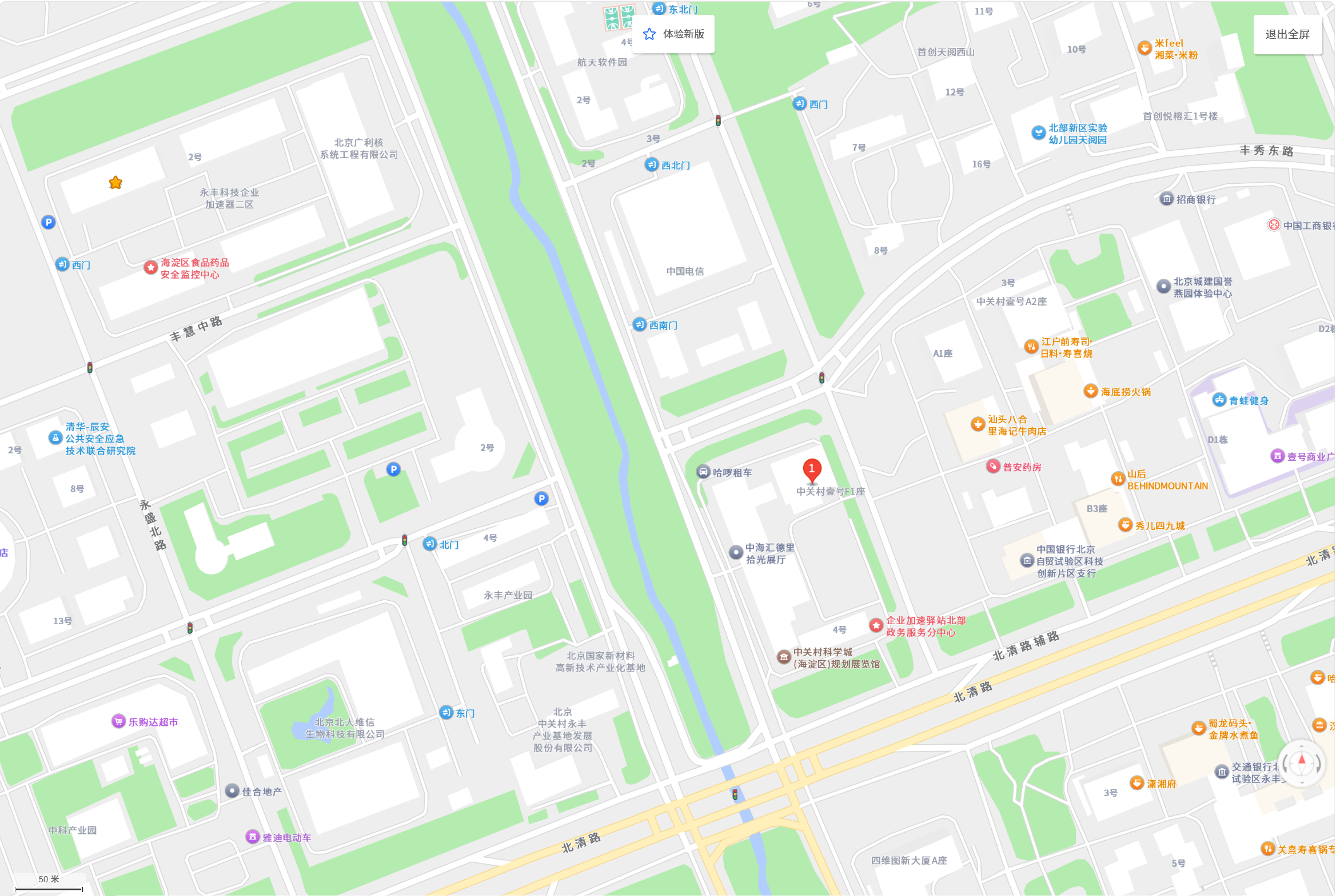 中关村壹号地图